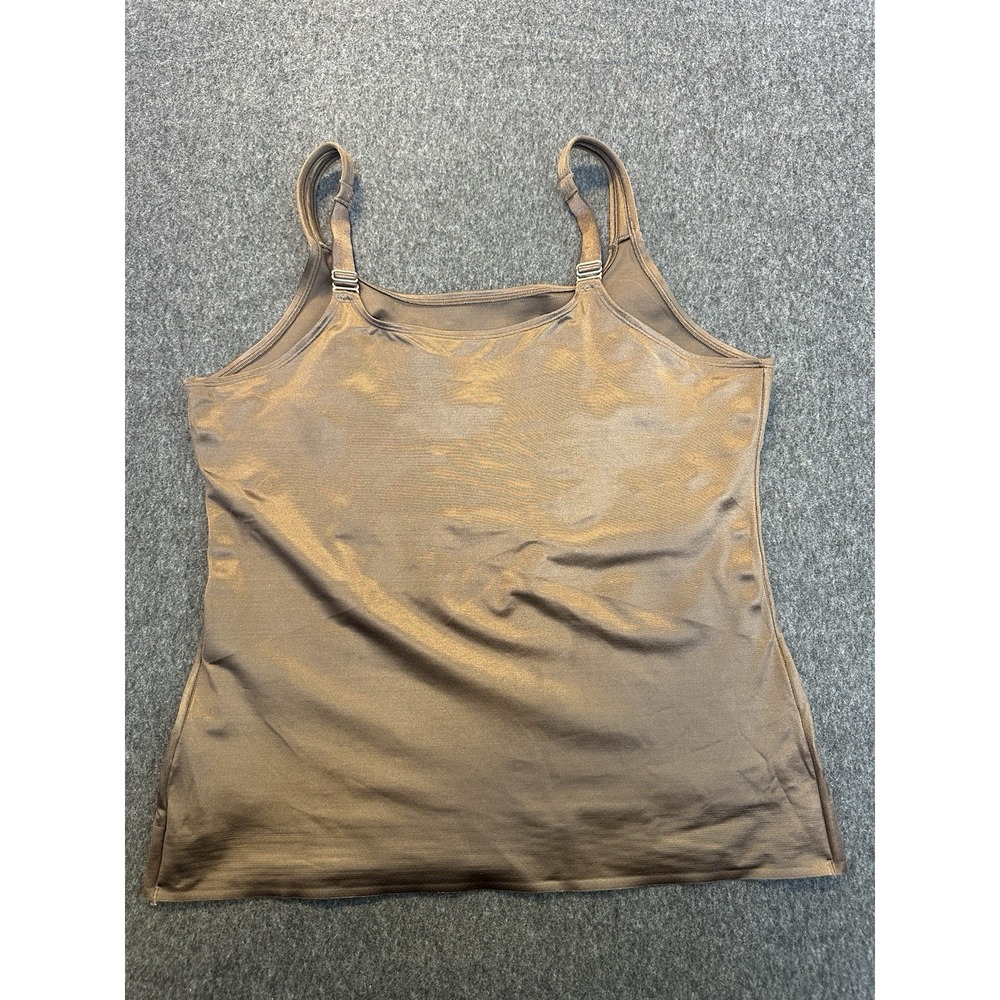 *Flawed Ruby Ribbon Lace Cami Size 46 Brown Shapewear 3022 Sculpting Tank Top - Picture 12 of 12